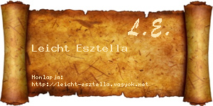 Leicht Esztella névjegykártya